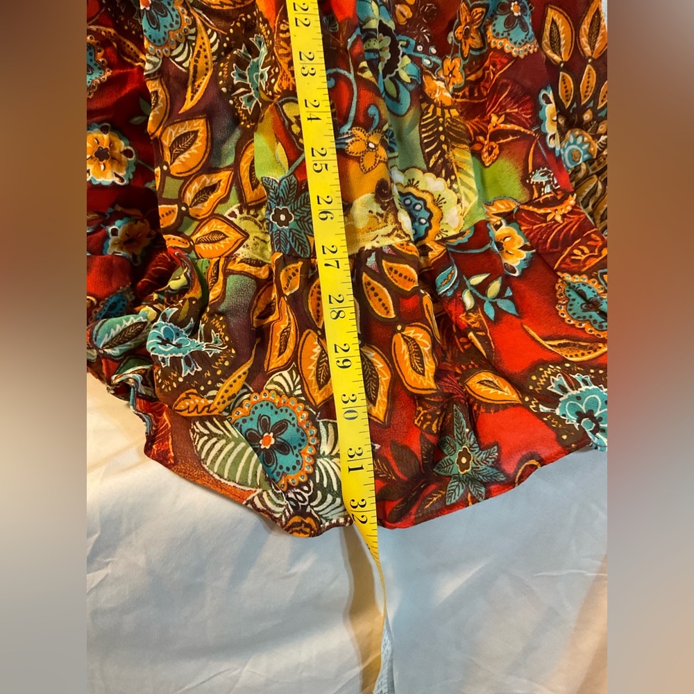 Vintage boho gypsy tiered floral flowy skirt - Picture 6 of 9